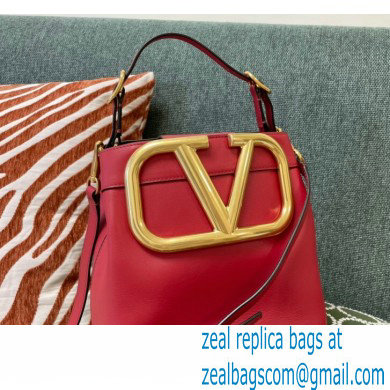 Valentino Supervee Calfskin Handbag Red 2021