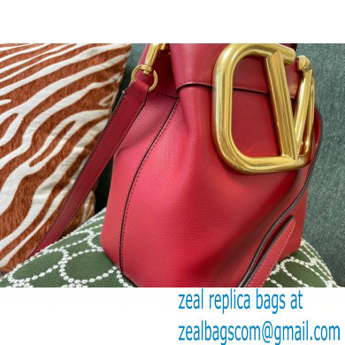 Valentino Supervee Calfskin Handbag Red 2021