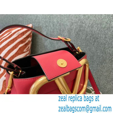 Valentino Supervee Calfskin Handbag Red 2021