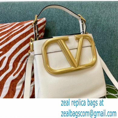 Valentino Supervee Calfskin Handbag White 2021