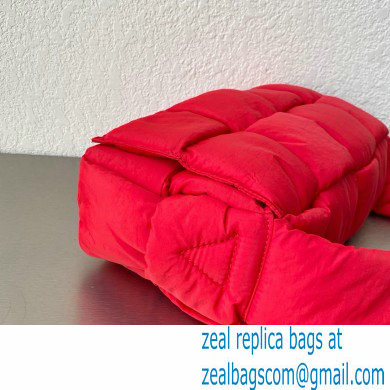 bottega veneta Padded intreccio nylon cassette cross-body bag red - Click Image to Close