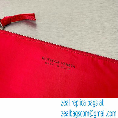 bottega veneta Padded intreccio nylon cassette cross-body bag red