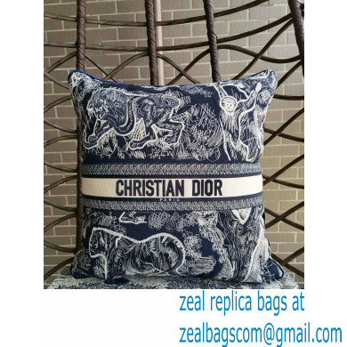 dior BLACK Toile de Jouy Embroidery pillow - Click Image to Close