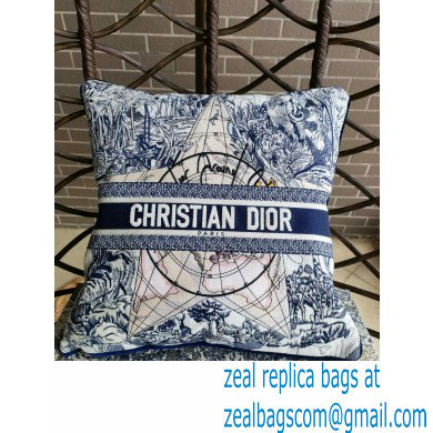 dior BLUE AROUND THE WORLD Embroidery pillow - Click Image to Close