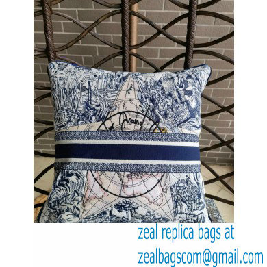 dior BLUE AROUND THE WORLD Embroidery pillow