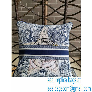 dior BLUE AROUND THE WORLD Embroidery pillow - Click Image to Close