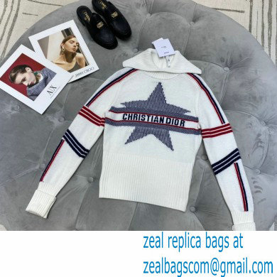 dior DiorAlps Stand Collar Sweater white 2021