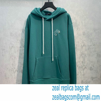 louis vuitton Embroidered Signature Hoodie green 2021 - Click Image to Close