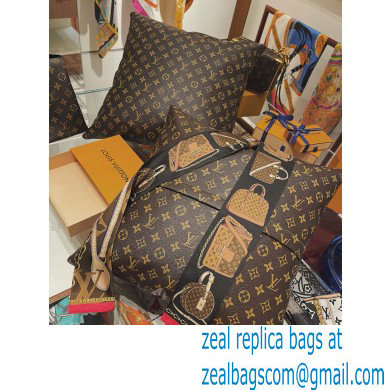 louis vuitton Monogram canvas pillow