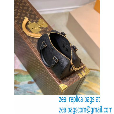 louis vuitton grained Monogram Empreinte leather Speedy Bandouliere 20 m58953 black - Click Image to Close