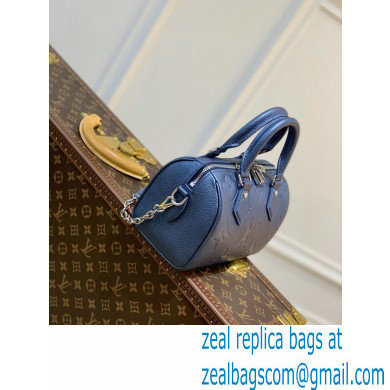 louis vuitton grained Monogram Empreinte leather Speedy Bandouliere 20 m58958 blue - Click Image to Close