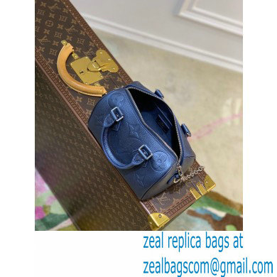 louis vuitton grained Monogram Empreinte leather Speedy Bandouliere 20 m58958 blue - Click Image to Close