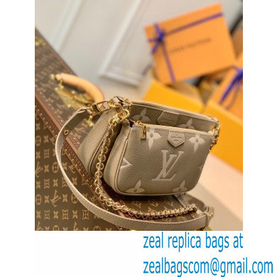 louis vuitton gray Monogram Empreinte leather Multi Pochette Accessoires m45777 - Click Image to Close