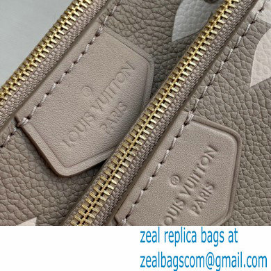 louis vuitton gray Monogram Empreinte leather Multi Pochette Accessoires m45777