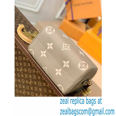 louis vuitton gray Monogram Empreinte leather Speedy Bandouliere 25 m58947