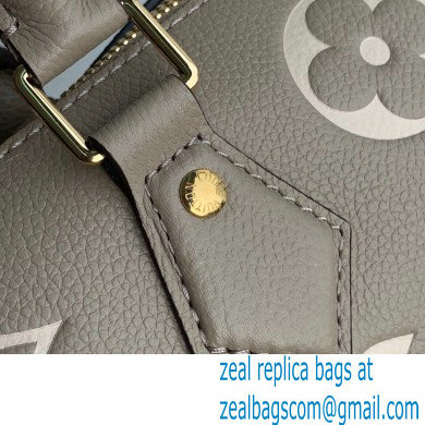 louis vuitton gray Monogram Empreinte leather Speedy Bandouliere 25 m58947