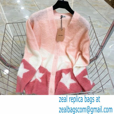 miu miu CASHMERE MOHAIR INTARSIA CARDIGAN 2021