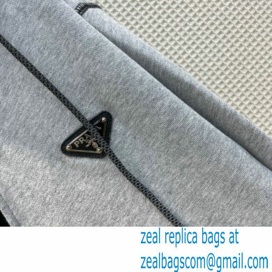 prada 2021 FW TRIANGLE HOODIE GRAY - Click Image to Close