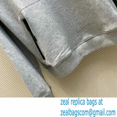 prada 2021 FW TRIANGLE HOODIE GRAY