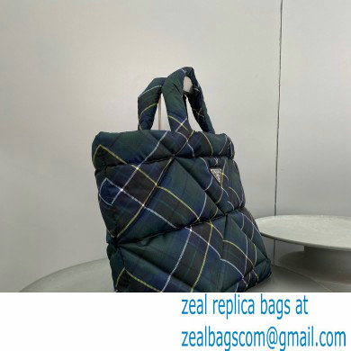 prada Padded green plaid Re-Nylon tote bag 2VG082 2021 - Click Image to Close