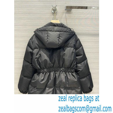prada Re-Nylon gabardine puffer coat BLACK 2021 - Click Image to Close