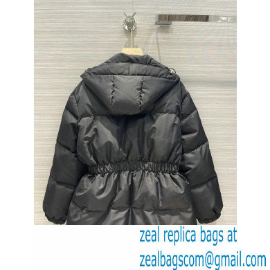 prada Re-Nylon gabardine puffer coat BLACK 2021