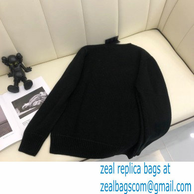 prada logo cashmere sweater black 2021 - Click Image to Close