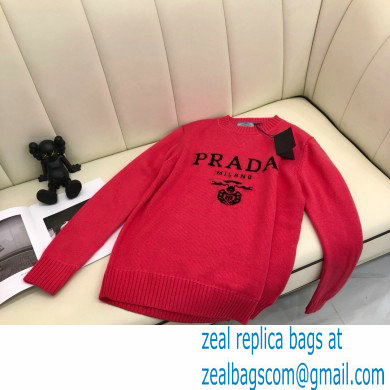 prada logo cashmere sweater pink 2021