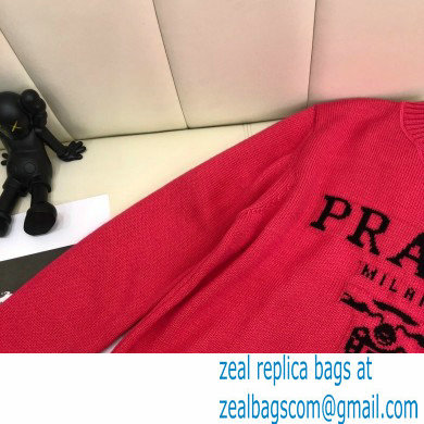 prada logo cashmere sweater pink 2021 - Click Image to Close