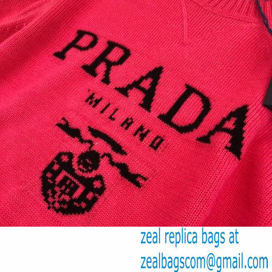 prada logo cashmere sweater pink 2021