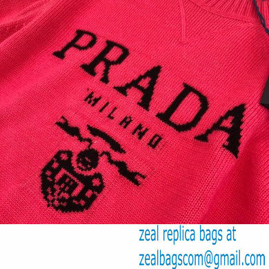 prada logo cashmere sweater pink 2021 - Click Image to Close