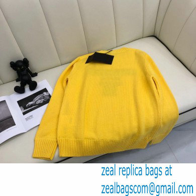prada logo cashmere sweater yellow 2021