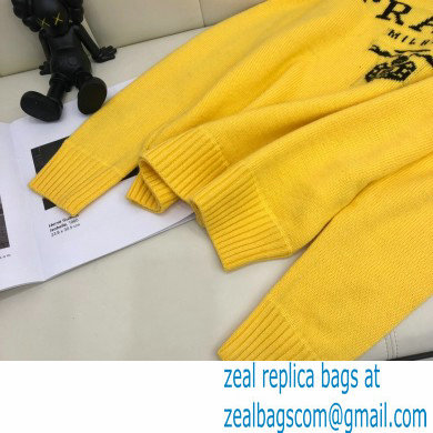 prada logo cashmere sweater yellow 2021 - Click Image to Close