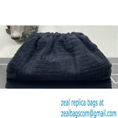 Bottega Veneta Cotton Sponge Clutch Pouch Bag Black 2021