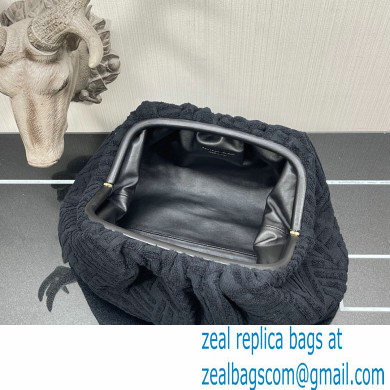 Bottega Veneta Cotton Sponge Clutch Pouch Bag Black 2021 - Click Image to Close