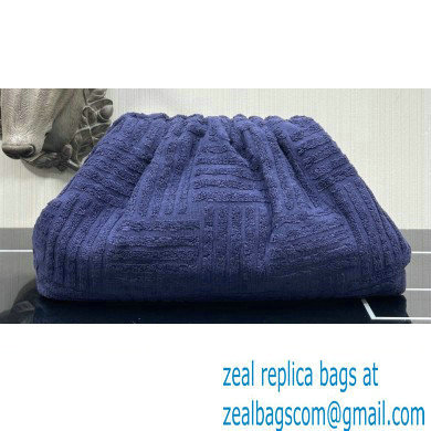 Bottega Veneta Cotton Sponge Clutch Pouch Bag Dark Blue 2021