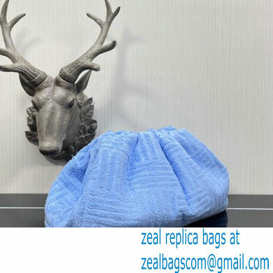 Bottega Veneta Cotton Sponge Clutch Pouch Bag Sky Blue 2021