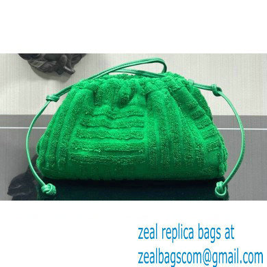 Bottega Veneta Cotton Sponge Clutch with Strap Mini Pouch Bag Green 2021