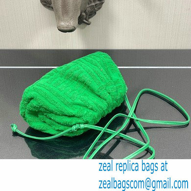 Bottega Veneta Cotton Sponge Clutch with Strap Mini Pouch Bag Green 2021 - Click Image to Close