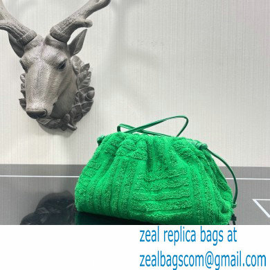 Bottega Veneta Cotton Sponge Clutch with Strap Mini Pouch Bag Green 2021