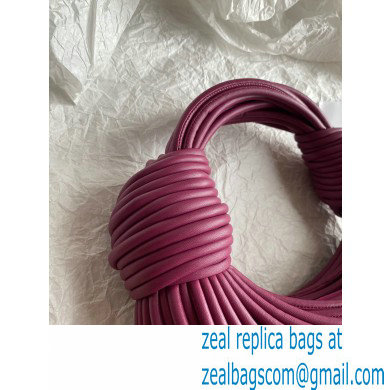 Bottega Veneta Double Knot Mini Tubular Leather Top Handle Bag Dark Red 2021 - Click Image to Close