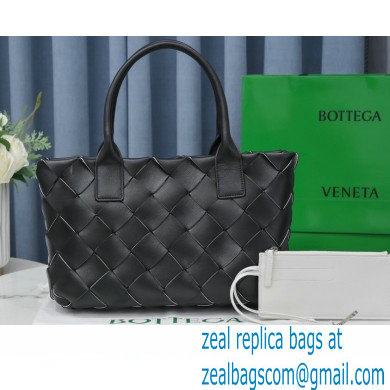 Bottega Veneta Intrecciato Leather Cabat Tote Bag Black 2021