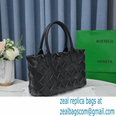 Bottega Veneta Intrecciato Leather Cabat Tote Bag Black 2021