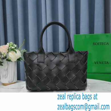 Bottega Veneta Intrecciato Leather Cabat Tote Bag Black 2021 - Click Image to Close