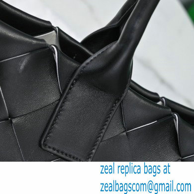 Bottega Veneta Intrecciato Leather Cabat Tote Bag Black 2021