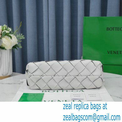 Bottega Veneta Intrecciato Leather Cabat Tote Bag White 2021 - Click Image to Close