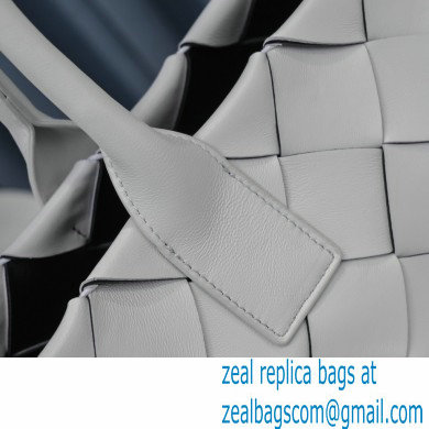 Bottega Veneta Intrecciato Leather Cabat Tote Bag White 2021