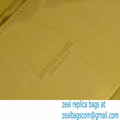 Bottega Veneta Intrecciato Shearling Arco Tote Bag Yellow 2021