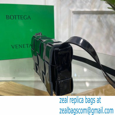 Bottega Veneta Intreccio Cassette Cross-body Bag Brushed Leather Black 2021