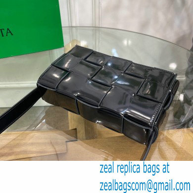Bottega Veneta Intreccio Cassette Cross-body Bag Brushed Leather Black 2021